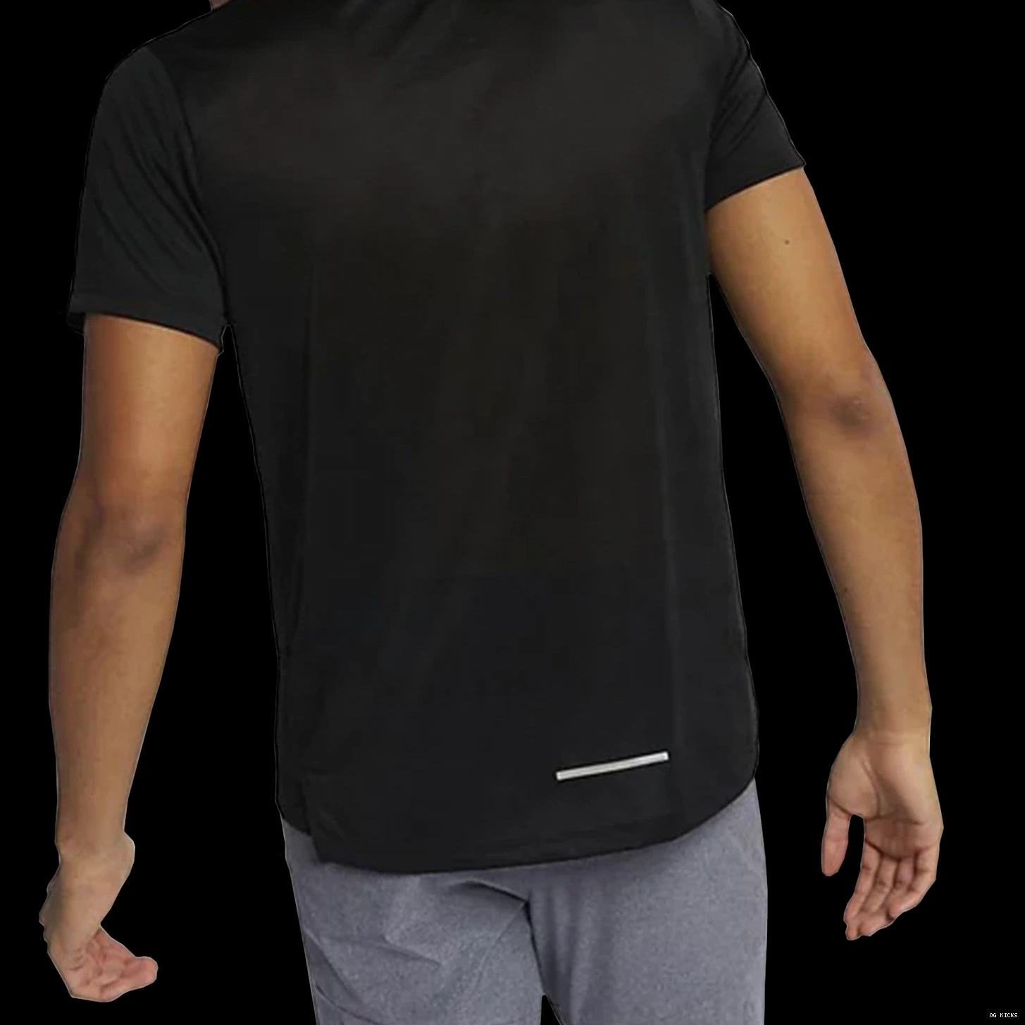 1.0 Nike Shirt T Black Dri-Fit Miler 0805